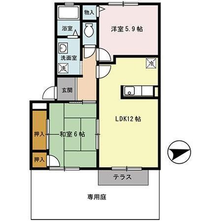 網干駅 バス10分  中出屋敷下車：停歩7分 1階の物件間取画像